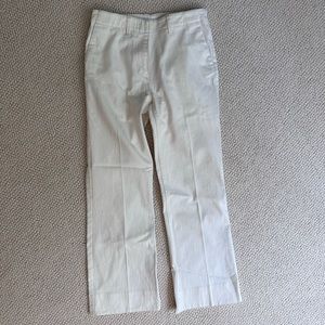 Elizabeth and James boot cut white cropped denim pants
